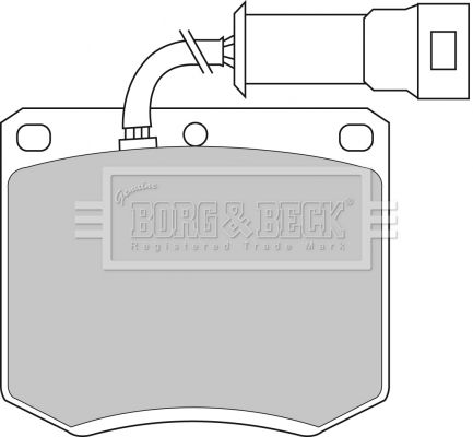 BORG & BECK Комплект тормозных колодок, дисковый тормоз BBP1052
